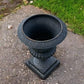 Garden urn - 17" Tall Cast Iron Fluted Urn, Flower Pot Planter, Garden Patio Yard Art G1 by The Old Grainery (aluminum, Ar...