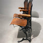 Theater Seats - 2 Wood Iron Folding Theater Seats, Auditorium Seats, Entryway Bench, D34 by The Old Grainery (art deco, au...