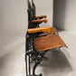 Theater Seats - 2 Wood Iron Folding Theater Seats, Auditorium Seats, Entryway Bench, D34 by The Old Grainery (art deco, au...