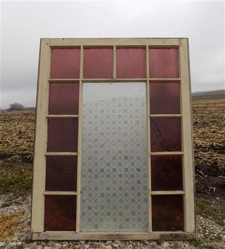 Antique Stained Glass, Rectangular Church Window, Architectural Art Gl ...