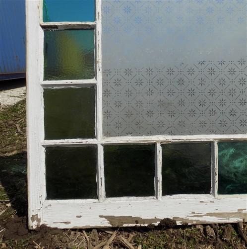 Home & Living > Home Improvement > Windows - Antique Stained Glass, Rectangular Church Window, Architectural Art Glass, A2...