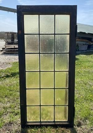 Antique Stained Glass Window, Architectural Obscure Glass, Rectangular Window F1