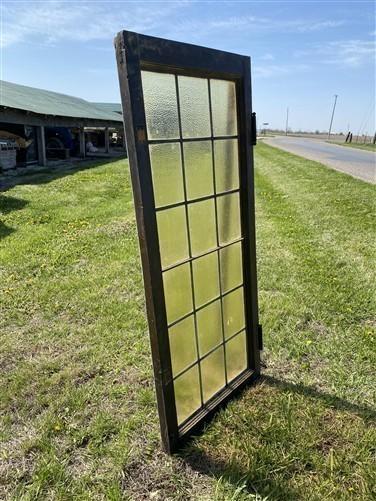Antique Stained Glass Window, Architectural Obscure Glass, Rectangular Window F1