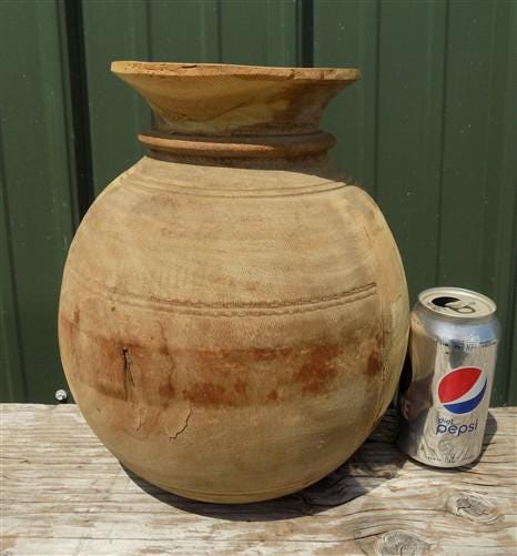 Home & Living > Home Decor > Home Accents > Vases - Water Jug, Wood Pot, Wood Vase, Rustic Planter, Modern Farmhouse, Euro...