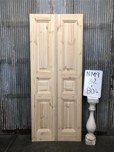 French Double Doors (32x80.5) Pine Interior Door, European Rustic Styled, NM9