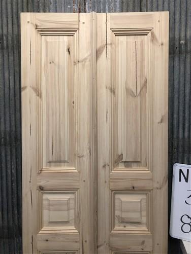 French Double Doors (32x80.5) Pine Interior Door, European Rustic Styled, NM9