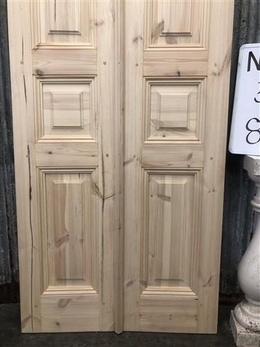 French Double Doors (32x80.5) Pine Interior Door, European Rustic Styled, NM9