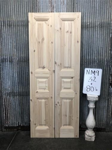 French Double Doors (32x80.5) Pine Interior Door, European Rustic Styled, NM9