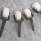 Casters - 4 Porcelain Caster Wheels Antique Furniture Roller Dresser Desk Industrial Age V by The Old Grainery