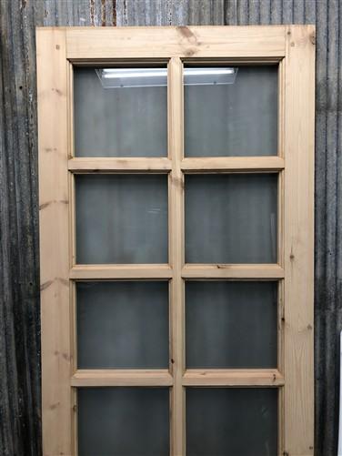 French Single Door (30x80.75) 8 Pane Frosted Glass Door European Styled FM24