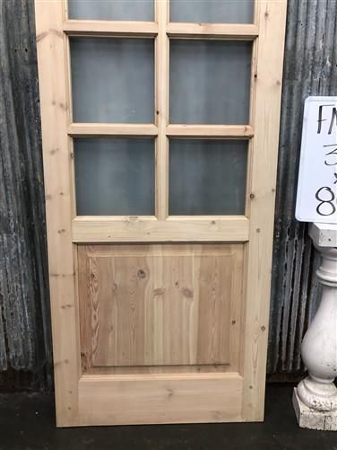 French Single Door (30x80.75) 8 Pane Frosted Glass Door European Styled FM24
