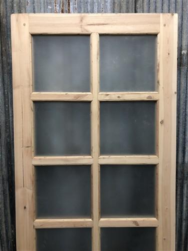 French Single Door (30x80.75) 8 Pane Frosted Glass Door European Styled FM24