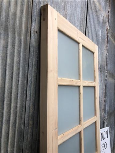 French Single Door (30x80.75) 8 Pane Frosted Glass Door European Styled FM24
