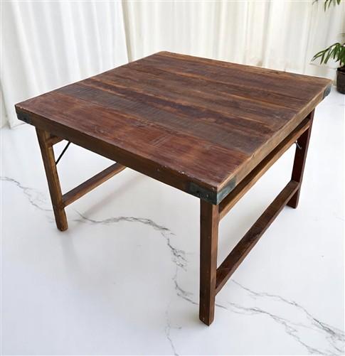 Rustic Square Table, Vintage Dining Room Table, Kitchen Island, Game Table, B