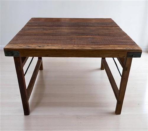 Rustic Square Table, Vintage Dining Room Table, Kitchen Island, Game Table, B