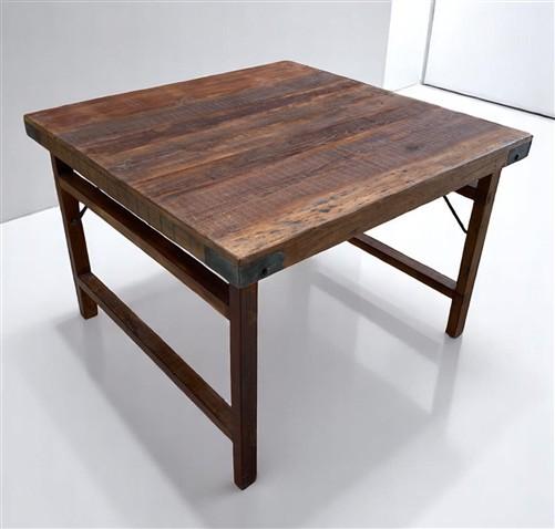 Rustic Square Table, Vintage Dining Room Table, Kitchen Island, Game Table, B