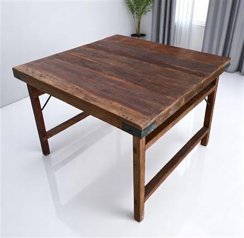 Rustic Square Table, Vintage Dining Room Table, Kitchen Island, Game Table, B