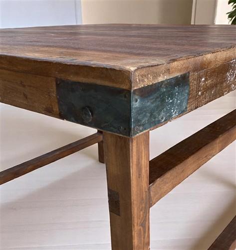 Rustic Square Table, Vintage Dining Room Table, Kitchen Island, Game Table, B