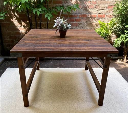 table - Rustic Square Table, Vintage Dining Room Table, Kitchen Island, Game Table, E by The Old Grainery (dining table, f...