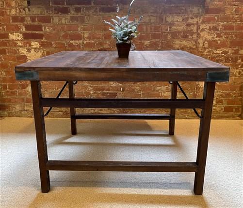 table - Rustic Square Table, Vintage Dining Room Table, Kitchen Island, Game Table, E by The Old Grainery (dining table, f...