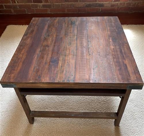 table - Rustic Square Table, Vintage Dining Room Table, Kitchen Island, Game Table, E by The Old Grainery (dining table, f...