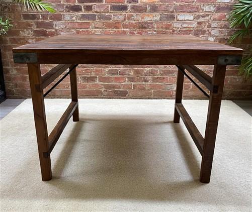 table - Rustic Square Table, Vintage Dining Room Table, Kitchen Island, Game Table, E by The Old Grainery (dining table, f...