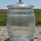Planters Peanut Glass Jar with Lid, Running Mr Peanut Barrel Candy Cookie Jar