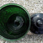advertising jar - Planters Peanut Jar with Lid, Green Glass Mr Peanut Barrel Candy Cookie Jar, by The Old Grainery (advert...