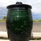 advertising jar - Planters Peanut Jar with Lid, Green Glass Mr Peanut Barrel Candy Cookie Jar, by The Old Grainery (advert...