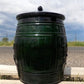 advertising jar - Planters Peanut Jar with Lid, Green Glass Mr Peanut Barrel Candy Cookie Jar, by The Old Grainery (advert...