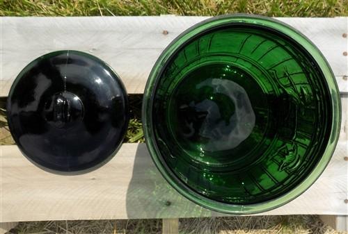 advertising jar - Planters Peanut Jar with Lid, Green Glass Mr Peanut Barrel Candy Cookie Jar, by The Old Grainery (advert...