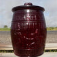 advertising jar - Planters Peanut Jar with Lid, Ruby Red Glass Mr Peanut Barrel Candy Cookie Jar by The Old Grainery (adve...