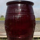 advertising jar - Planters Peanut Jar with Lid, Ruby Red Glass Mr Peanut Barrel Candy Cookie Jar by The Old Grainery (adve...