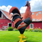 Metal rooster - 8' Aluminum Rooster Statue, Decorative Rooster, Metal Outdoor Farm Garden Art by The Old Grainery (bird sc...