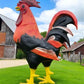 Metal rooster - 8' Aluminum Rooster Statue, Decorative Rooster, Metal Outdoor Farm Garden Art by The Old Grainery (bird sc...