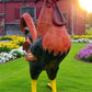 Metal rooster - 8' Aluminum Rooster Statue, Decorative Rooster, Metal Outdoor Farm Garden Art by The Old Grainery (bird sc...