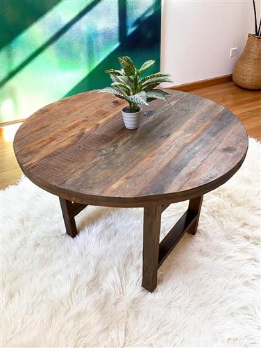 Rustic Round Table, Vintage Dining Room Table, Kitchen Island, Game Table, F