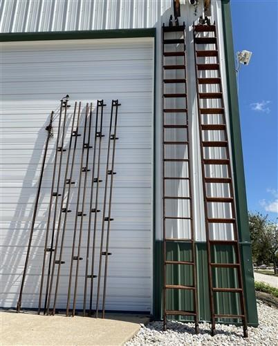 ladder - 14' Allith Rolling Ladder System Dual Track Vintage Industrial Warehouse Library by The Old Grainery (14ft ladder...