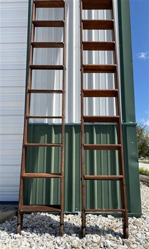 ladder - 14' Allith Rolling Ladder System Dual Track Vintage Industrial Warehouse Library by The Old Grainery (14ft ladder...