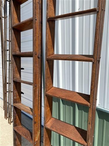 ladder - 14' Allith Rolling Ladder System Dual Track Vintage Industrial Warehouse Library by The Old Grainery (14ft ladder...