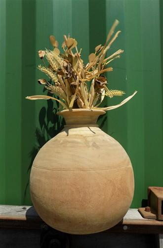 Water Jug, Wood Pot, Wood Vase, Rustic Planter, Modern Farmhouse, European C