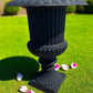 Garden urn - 39" Tall Cast Iron Fluted Urn, Flower Pot Planter, Garden Patio Yard Art, B7 by The Old Grainery (aluminum, A...