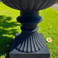 Garden urn - 39" Tall Cast Iron Fluted Urn, Flower Pot Planter, Garden Patio Yard Art, B7 by The Old Grainery (aluminum, A...