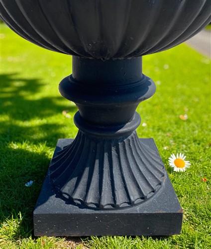 Garden urn - 39" Tall Cast Iron Fluted Urn, Flower Pot Planter, Garden Patio Yard Art, B7 by The Old Grainery (aluminum, A...