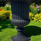 Garden urn - 39" Tall Cast Iron Fluted Urn, Flower Pot Planter, Garden Patio Yard Art, B7 by The Old Grainery (aluminum, A...