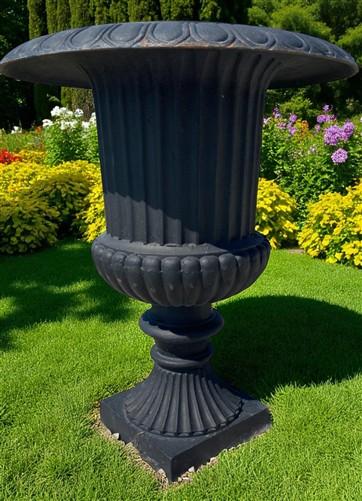 Garden urn - 39" Tall Cast Iron Fluted Urn, Flower Pot Planter, Garden Patio Yard Art, B7 by The Old Grainery (aluminum, A...