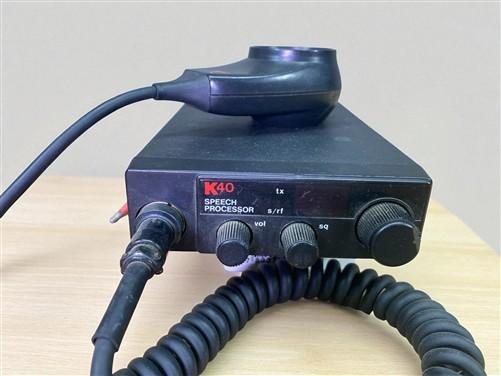 K40 Speech Processor 40 Channel CB Radio & Microphone, Vintage Ham Radio