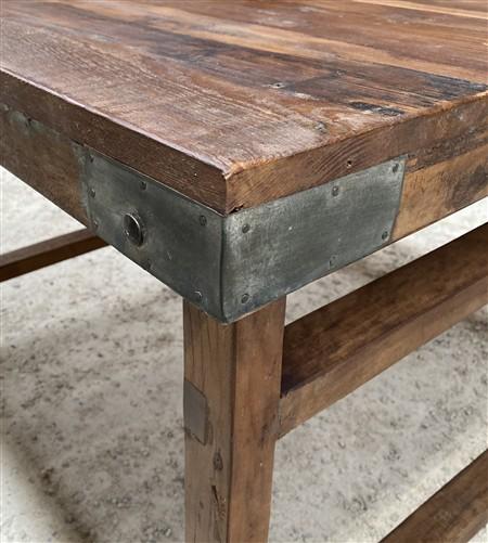 table - Rustic Square Table, Vintage Dining Room Table, Kitchen Island, Game Table, J by The Old Grainery