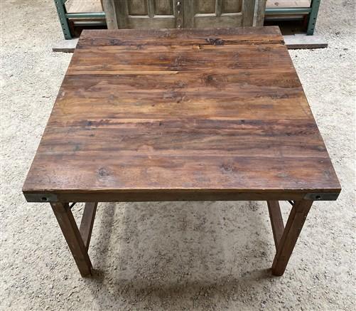 table - Rustic Square Table, Vintage Dining Room Table, Kitchen Island, Game Table, J by The Old Grainery