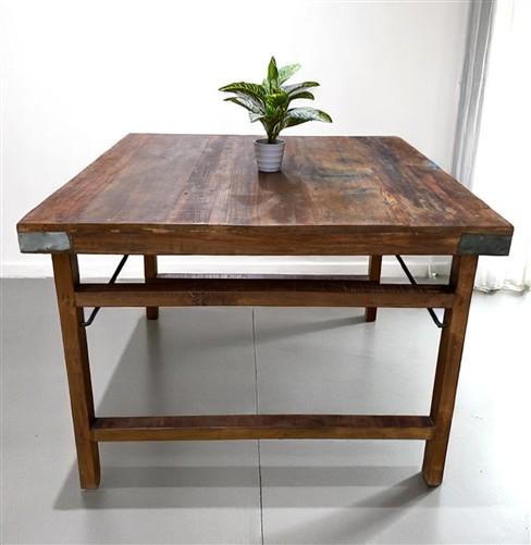 table - Rustic Square Table, Vintage Dining Room Table, Kitchen Island, Game Table, G by The Old Grainery